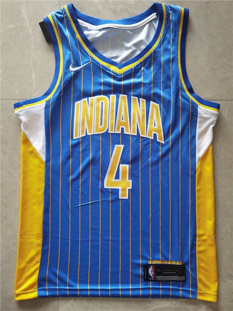 Men Indiana Pacers #4 Oladipo Blue 2021 Game Nike NBA Jerseys